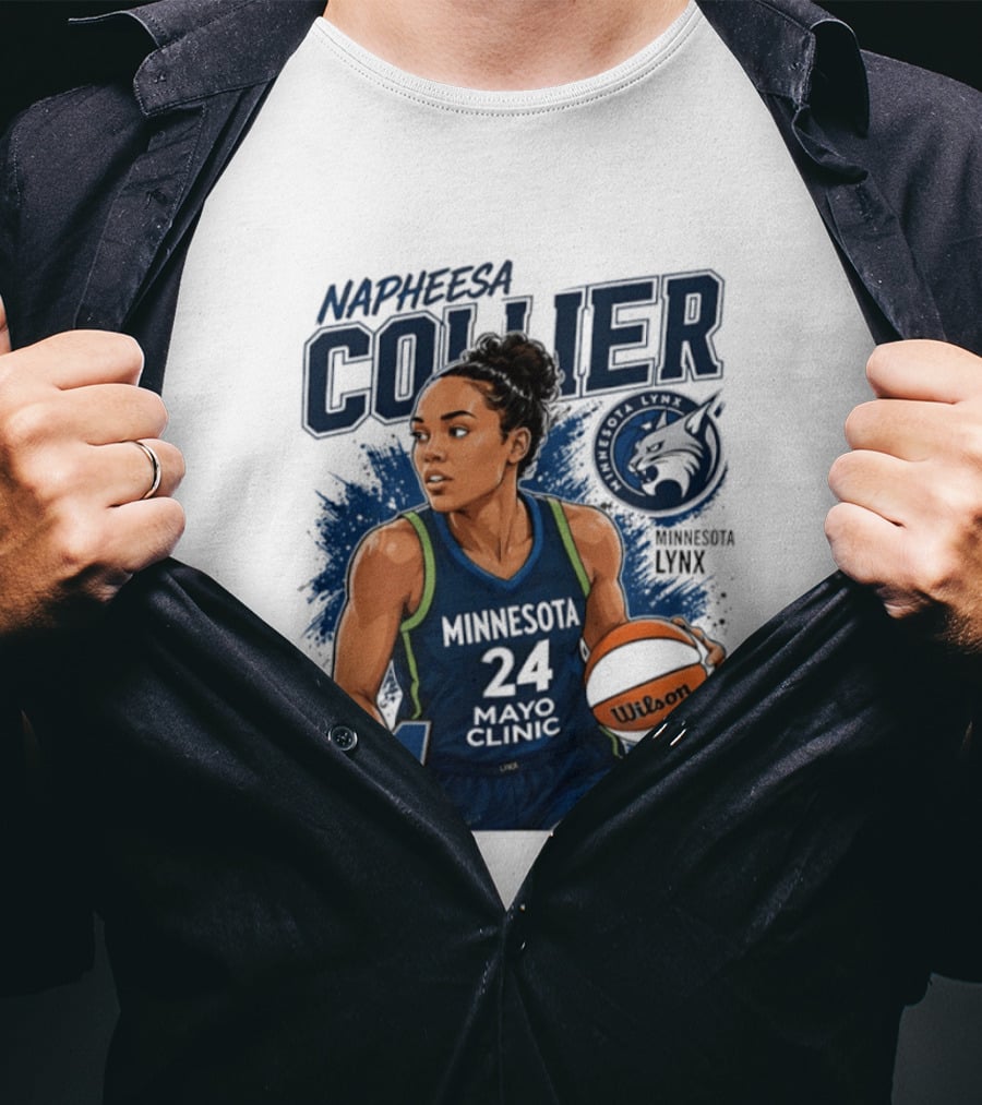 Napheesa Collier Minnesota Lynx WNBA 2026 Points Per Impact 24 T-Shirt