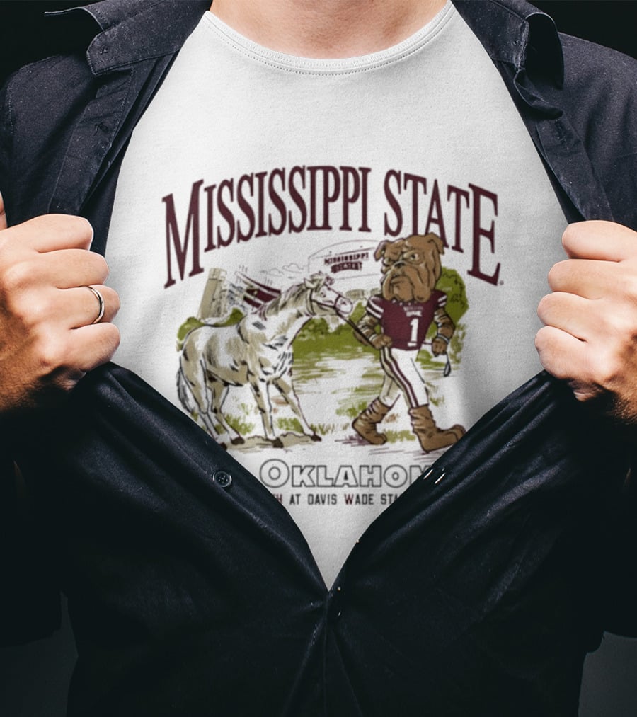 Mississippi State Vs Oklahoma 2026 Game Day At Davis Wade Stadium T-Shirt