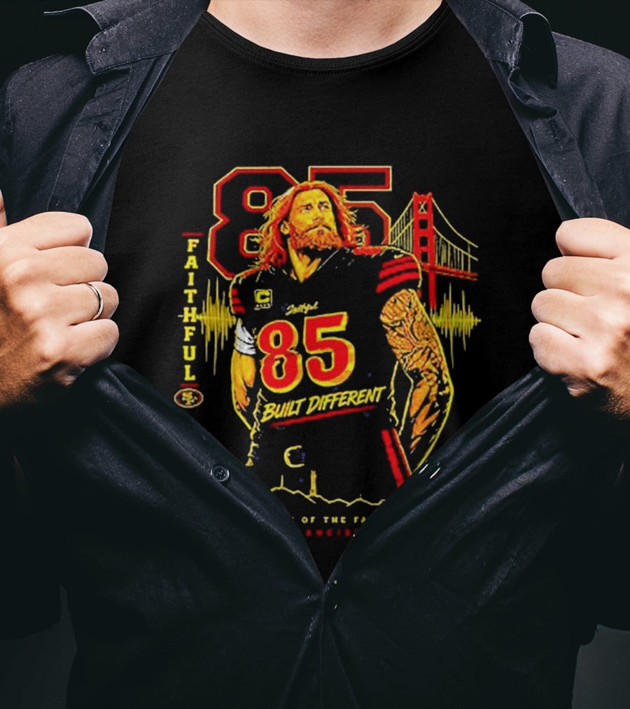 Faithful 85 Built Different Captain Of The Faithful San Francisco 49ers T-Shirt