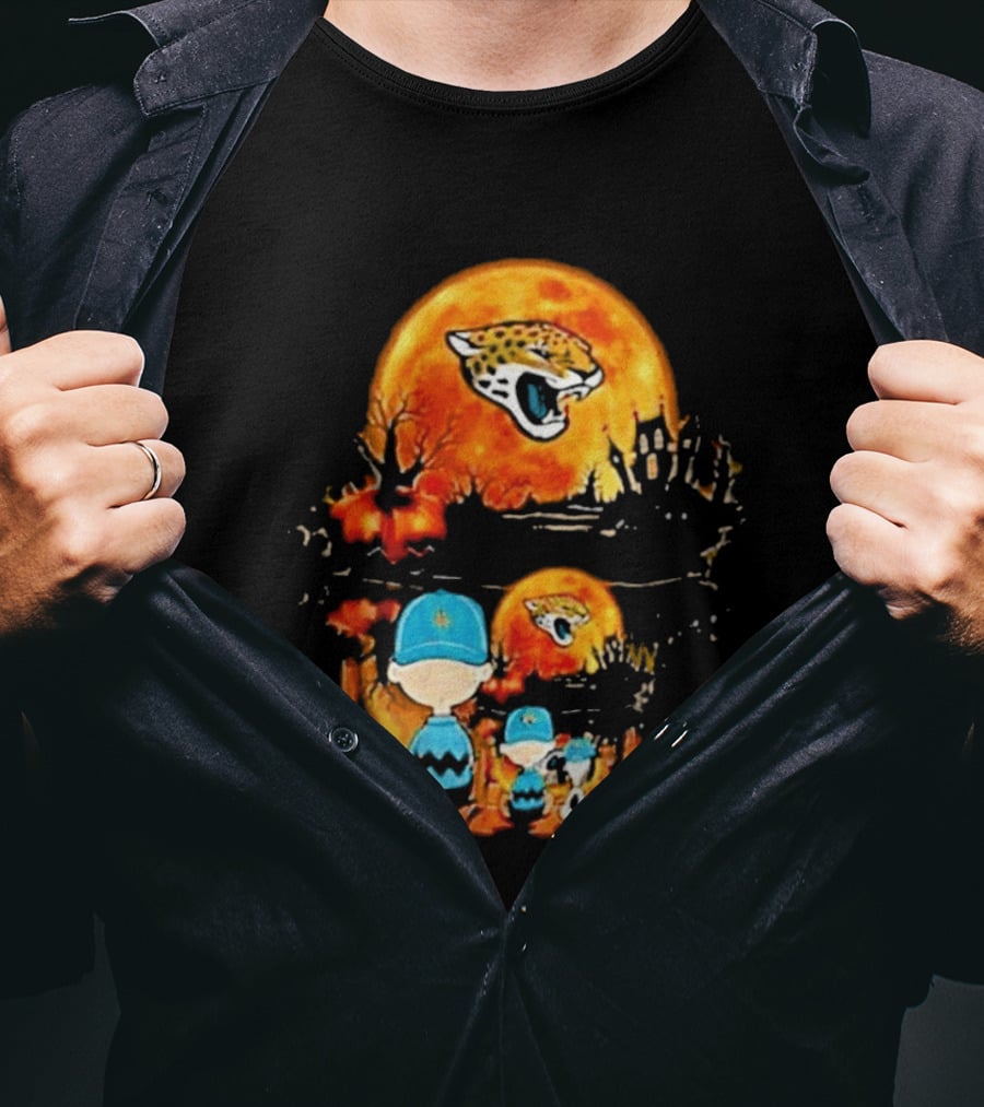 Jacksonville Jaguars Peanuts Halloween Classic Football T-Shirt