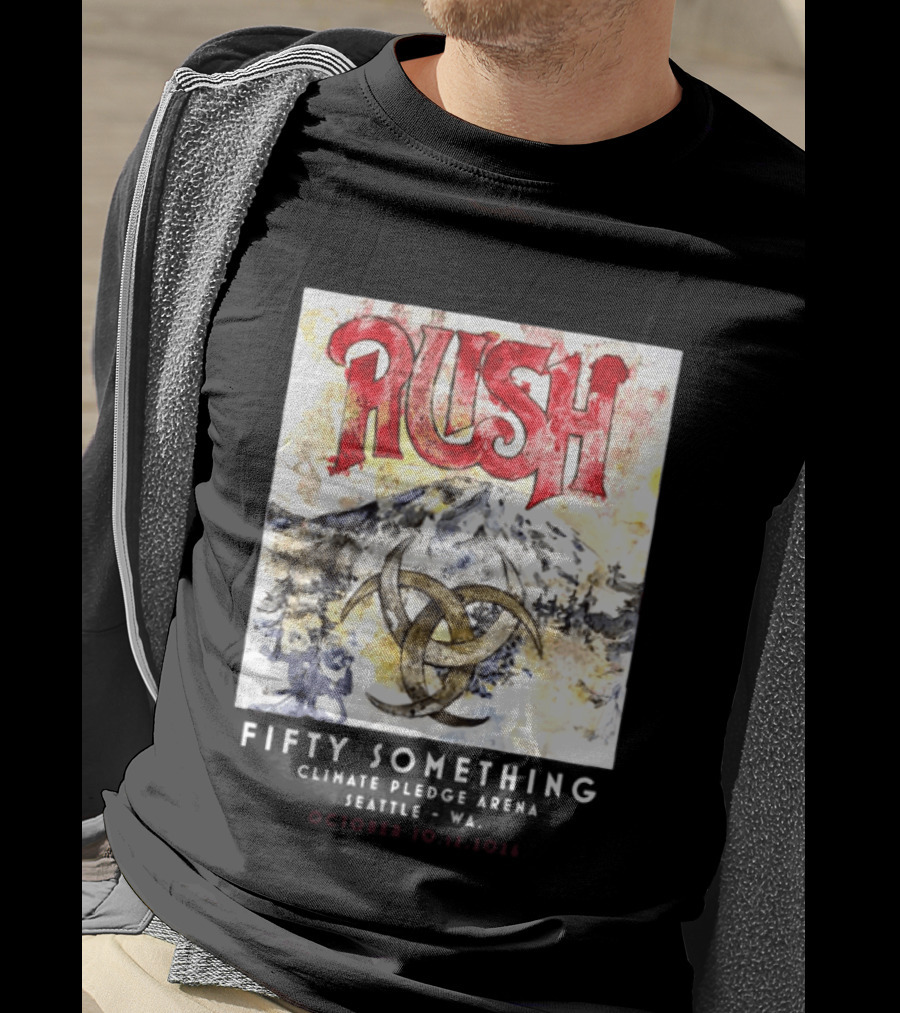 Rush Fifty Something Tour October 10th And 12th 2026 Climate Pledge Arena Seattle Washington T-Shirt