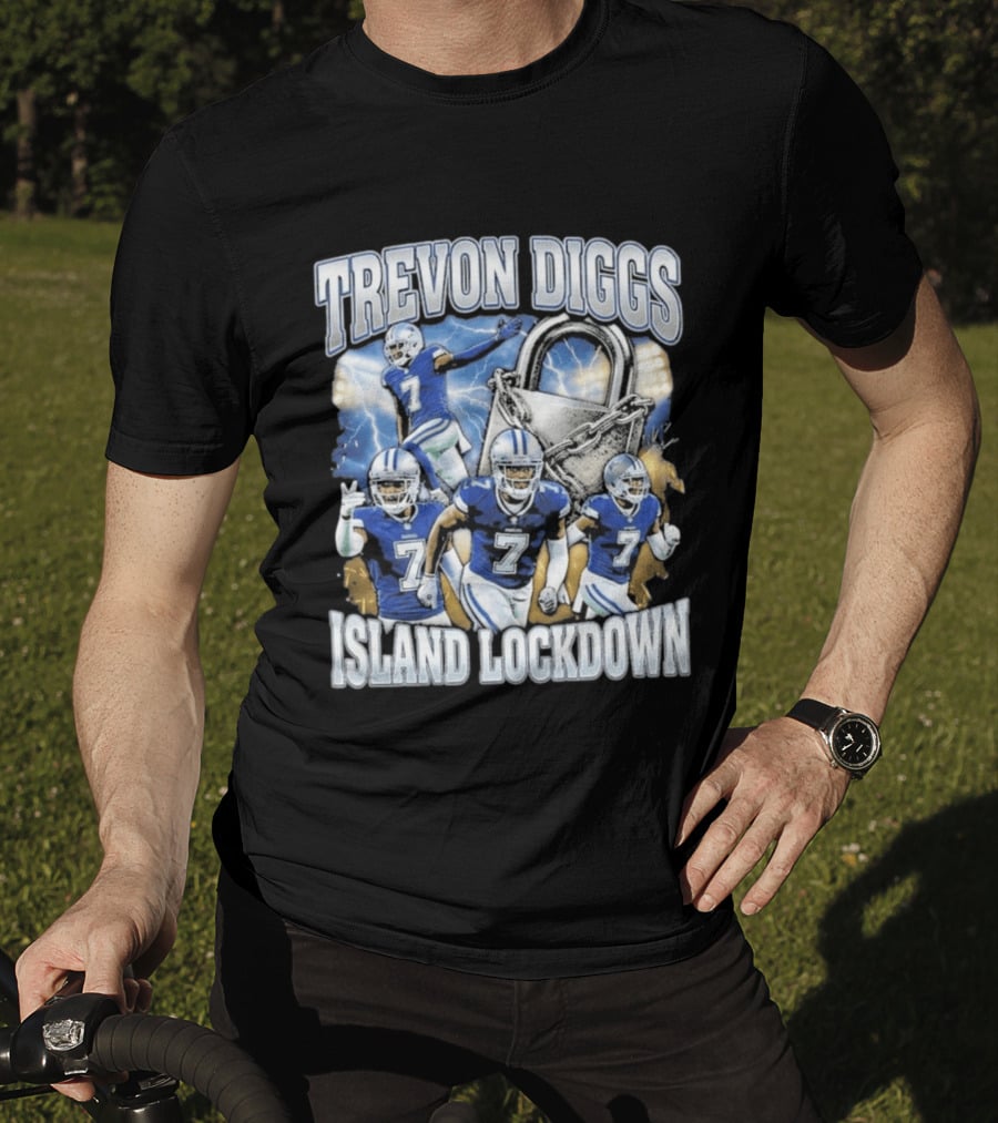 Trevon Diggs Island Lockdown Football Defense Lock With Number 7 T-Shirt