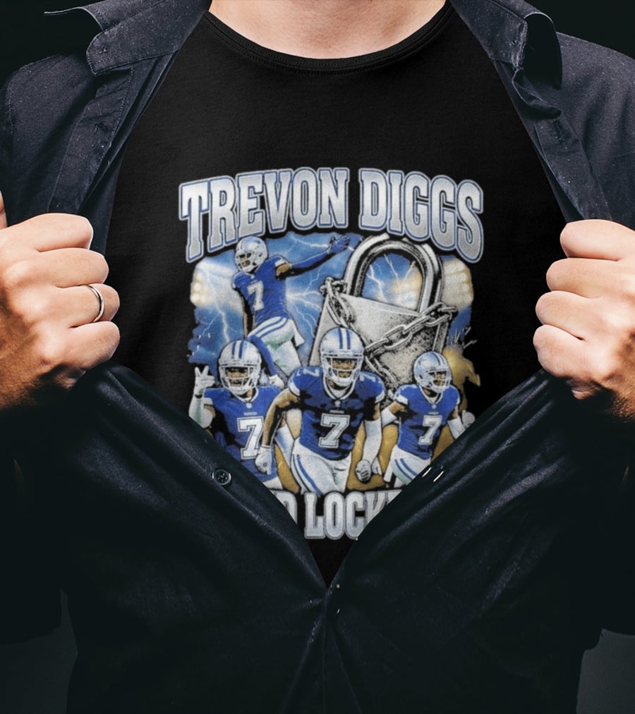 Trevon Diggs Island Lockdown Football Defense Lock With Number 7 T-Shirt
