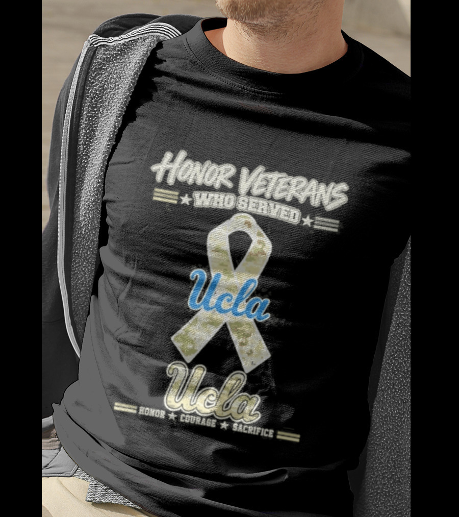UCLA Bruins Honor Veterans Camo Ribbon Veterans Day T-Shirt
