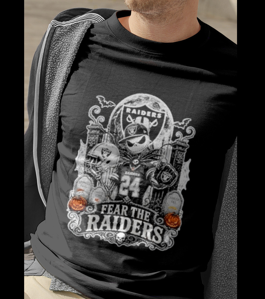 Jack Skellington Las Vegas Raiders Fear The Raiders Halloween NFL T-Shirt