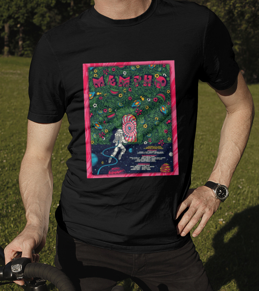 Mempho Festival 2026 October 9 10 Radians Amphitheater Memphis Botanic Garden Astronaut Cosmic Floral T-Shirt