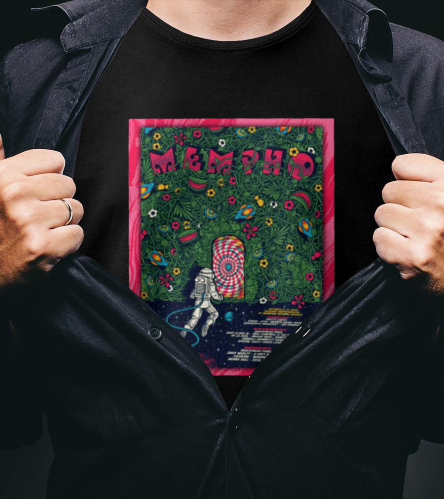 Mempho Festival 2026 October 9 10 Radians Amphitheater Memphis Botanic Garden Astronaut Cosmic Floral T-Shirt