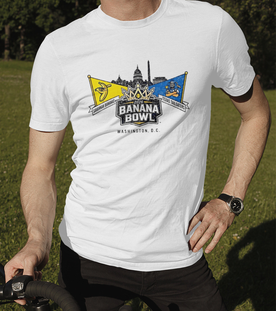 Savannah Bananas Vs Texas Tailgaters Banana Bowl 2026 Washington D.C. T-Shirt