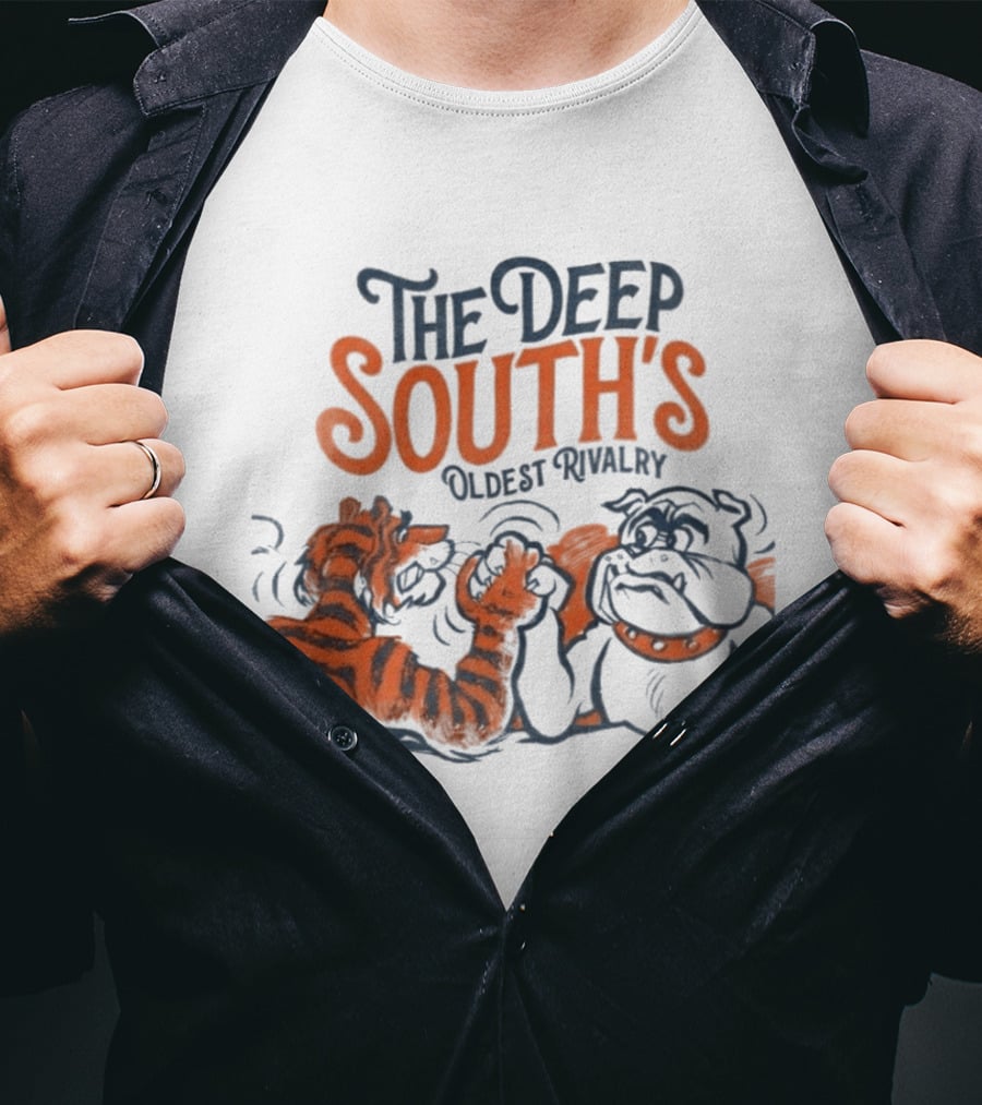 The Deep South's Oldest Rivalry Tiger Vs Bulldog T-Shirt
