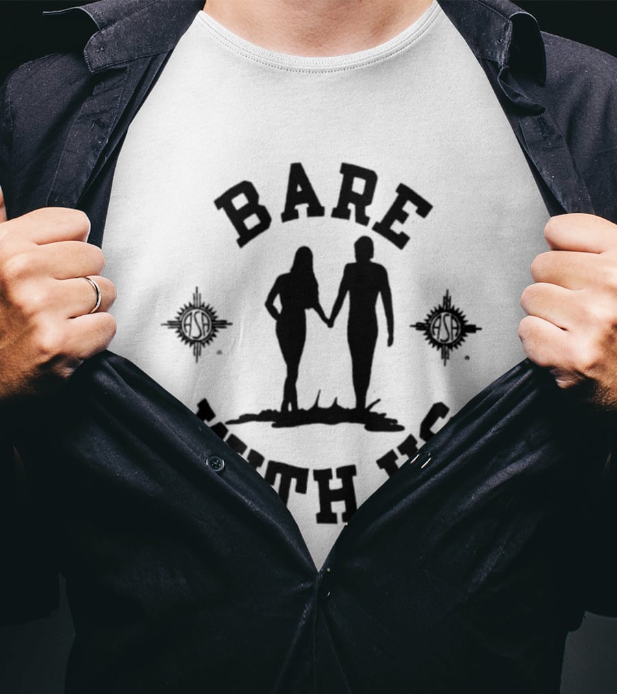 Bare With Us Couple Holding Hands Nature Walk T-Shirt