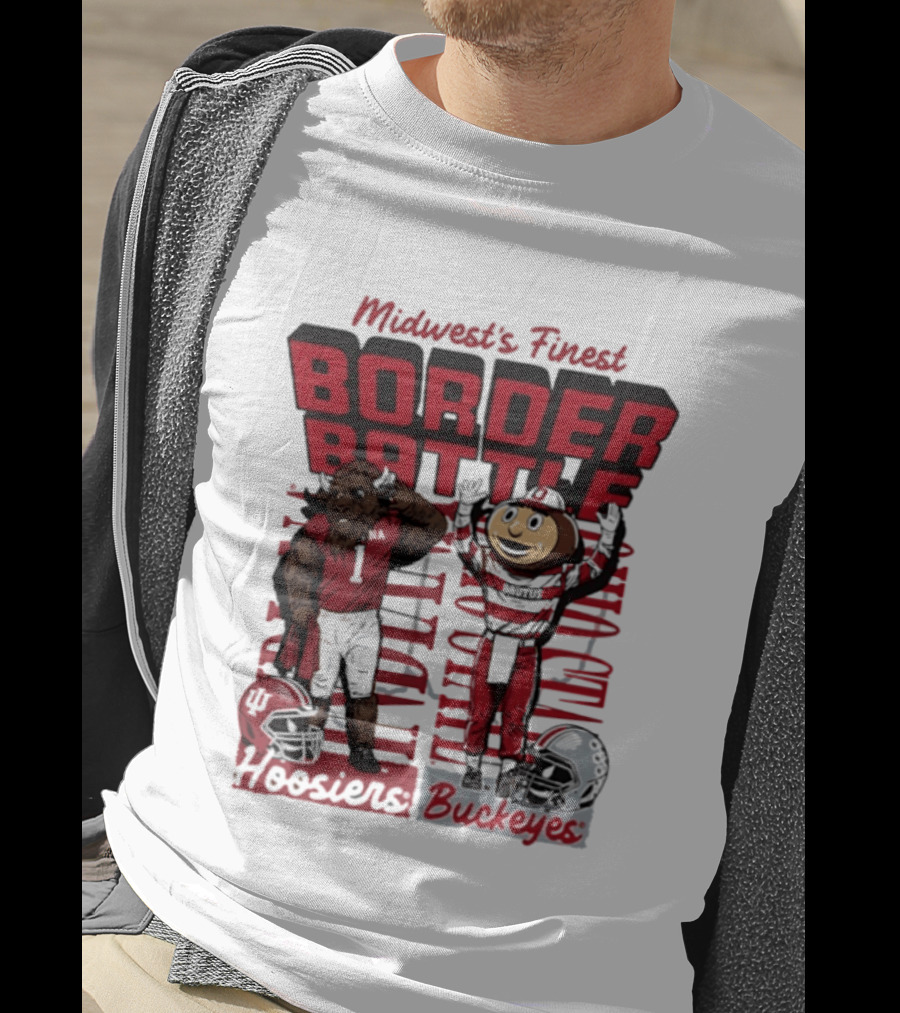 Midwest's Finest Indiana Hoosiers Vs Ohio State Buckeyes 2026 Border Battle T-Shirt