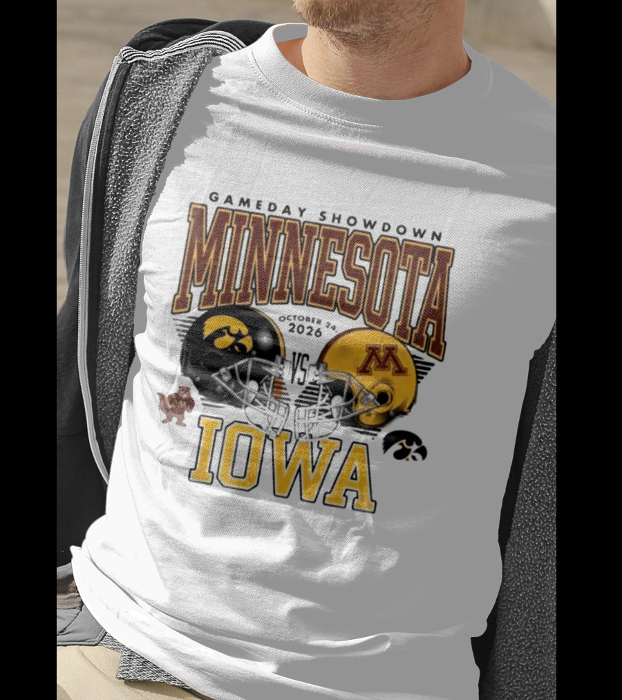 Gameday Showdown Minnesota Vs Iowa October 24 2026 Hawkeyes Golden Gophers Clash T-Shirt
