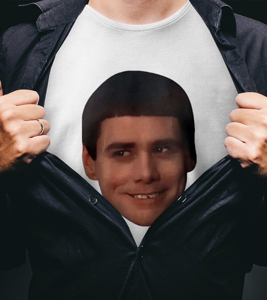 Jim Carrey Lloyd Christmas Dumb And Dumber Face Meme T-Shirt