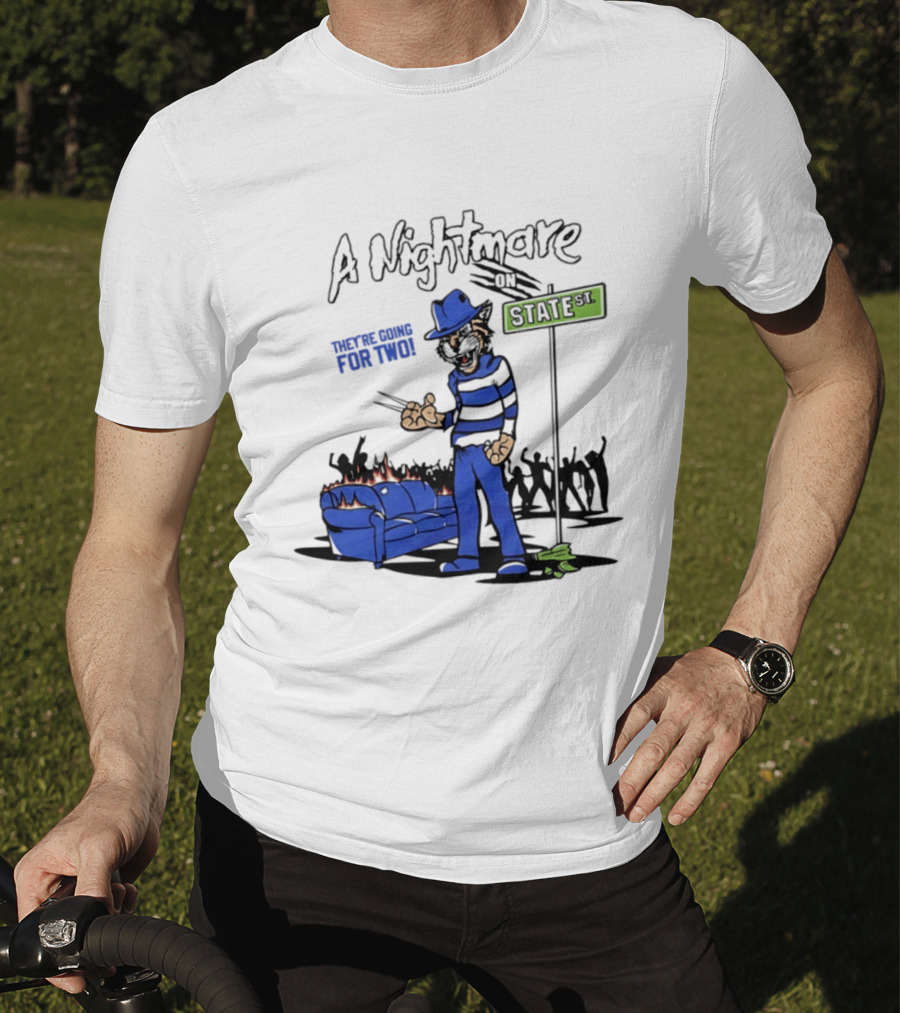A Nightmare On State St They're Going For Two Kentucky T-Shirt