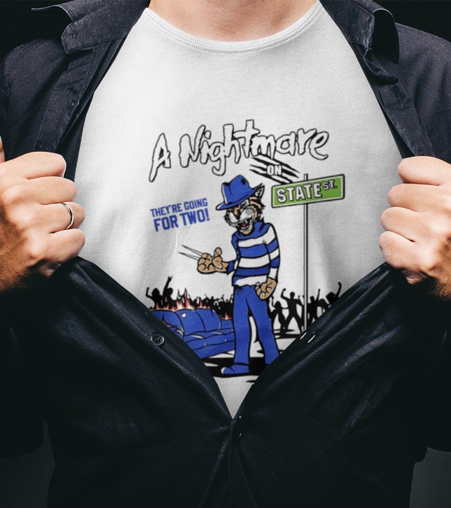 A Nightmare On State St They're Going For Two Kentucky T-Shirt