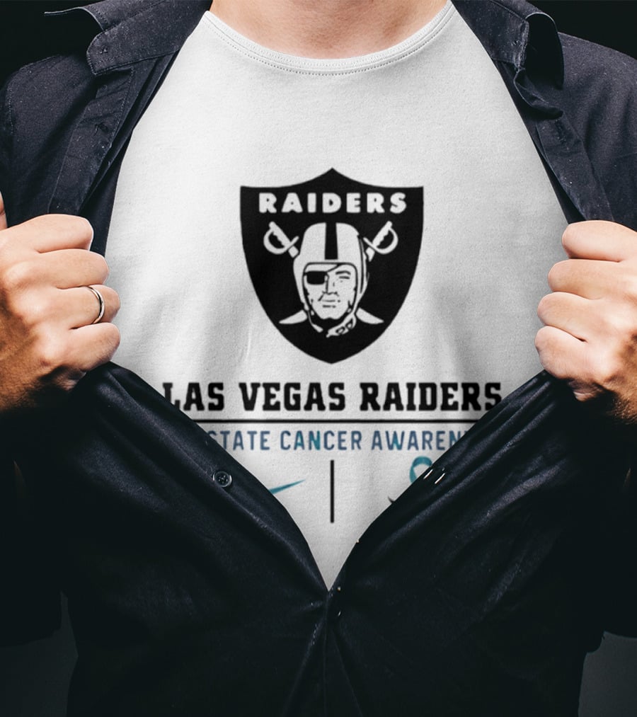 Las Vegas Raiders Prostate Cancer Awareness Nike Collaboration T-Shirt