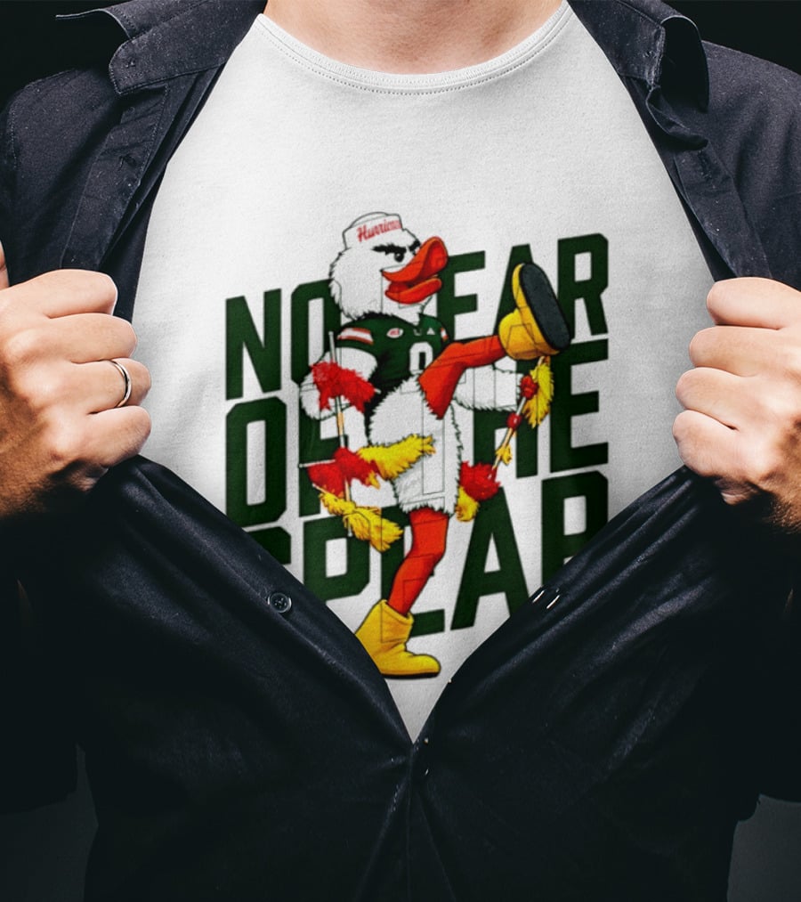 Miami Hurricanes No Fear Of The Spear Ibis Sports Team Rivalry T-Shirt