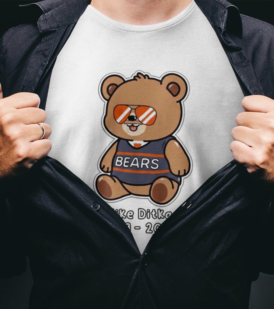 Mike Ditka 1939 2026 Bears Teddy Bear Memorial T-Shirt