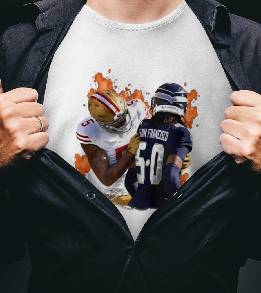Mike Evans San Francisco 49ers Clash With Seattle Rival In Fiery Showdown T-Shirt