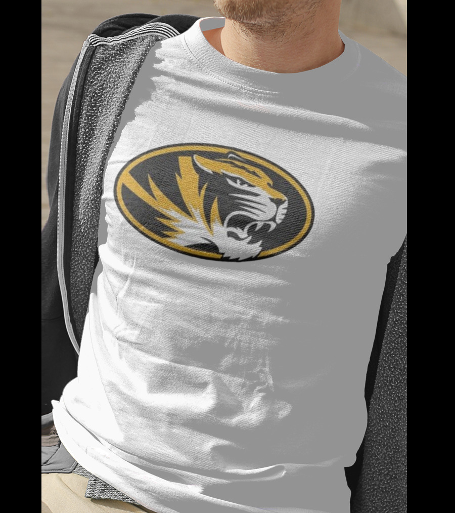 Missouri Tigers Mizzou NCAA 2026 White Tigers Oval T-Shirt