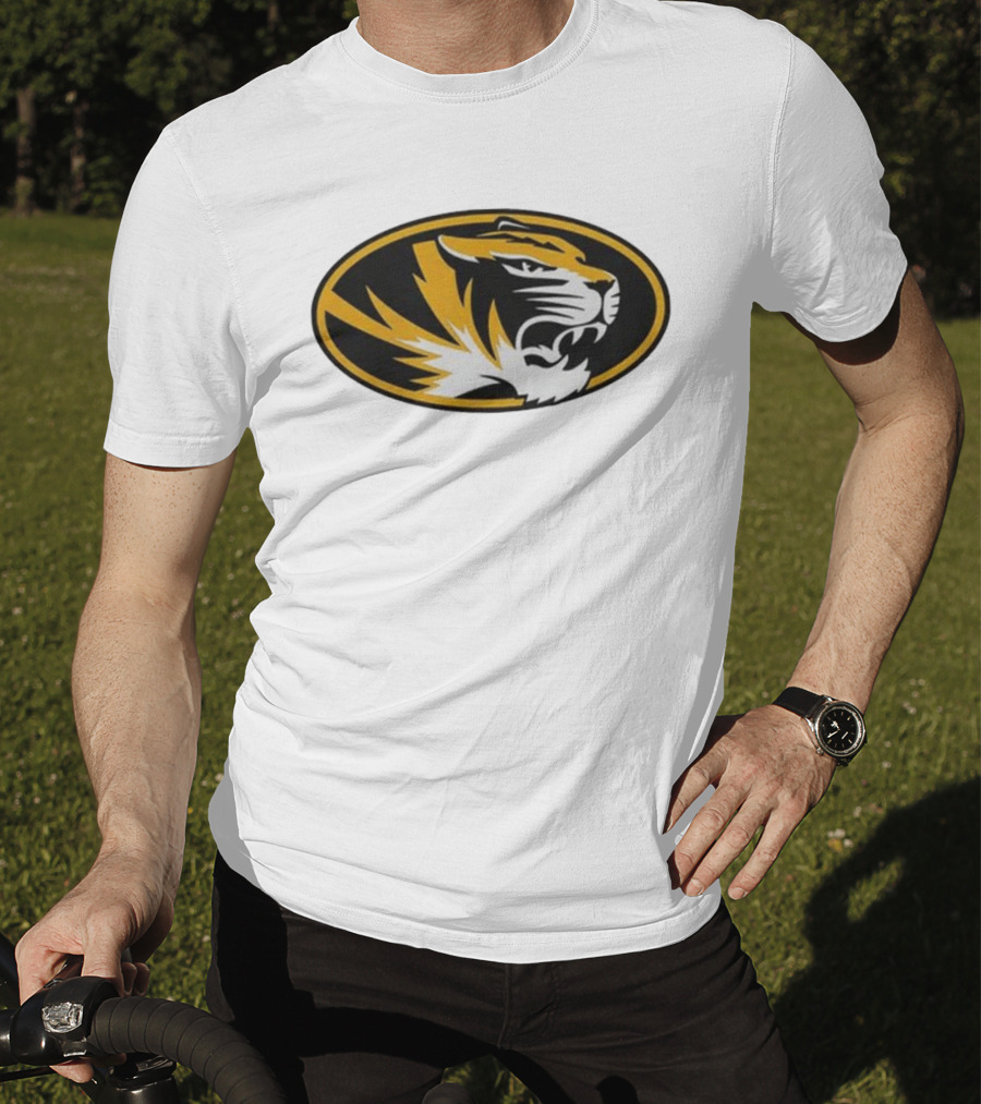 Missouri Tigers Mizzou NCAA 2026 White Tigers Oval T-Shirt