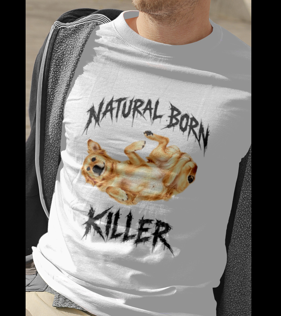 Natural Born Killer Playful Golden Retriever Pose T-Shirt