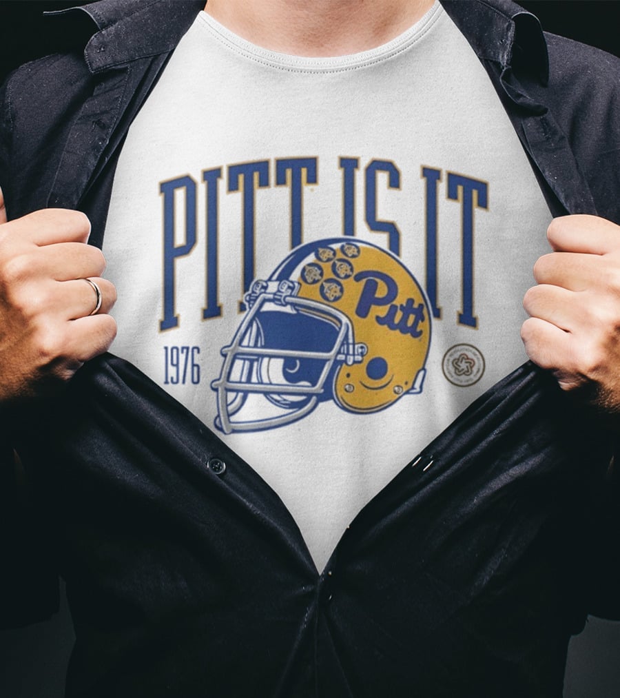 Pitt Is It National Champs 1976 Football Helmet T-Shirt