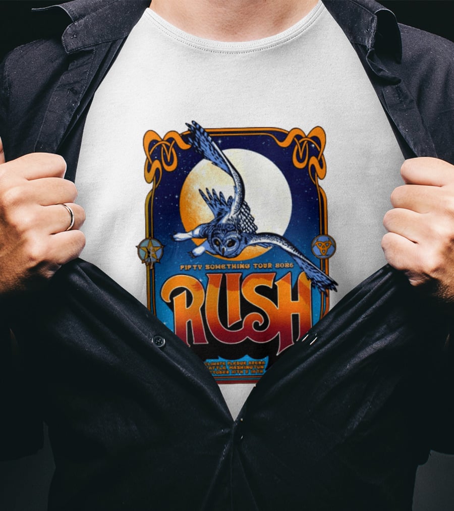Rush Fifty Something Tour 2026 Owl Moon Climate Pledge Arena October Seattle T-Shirt