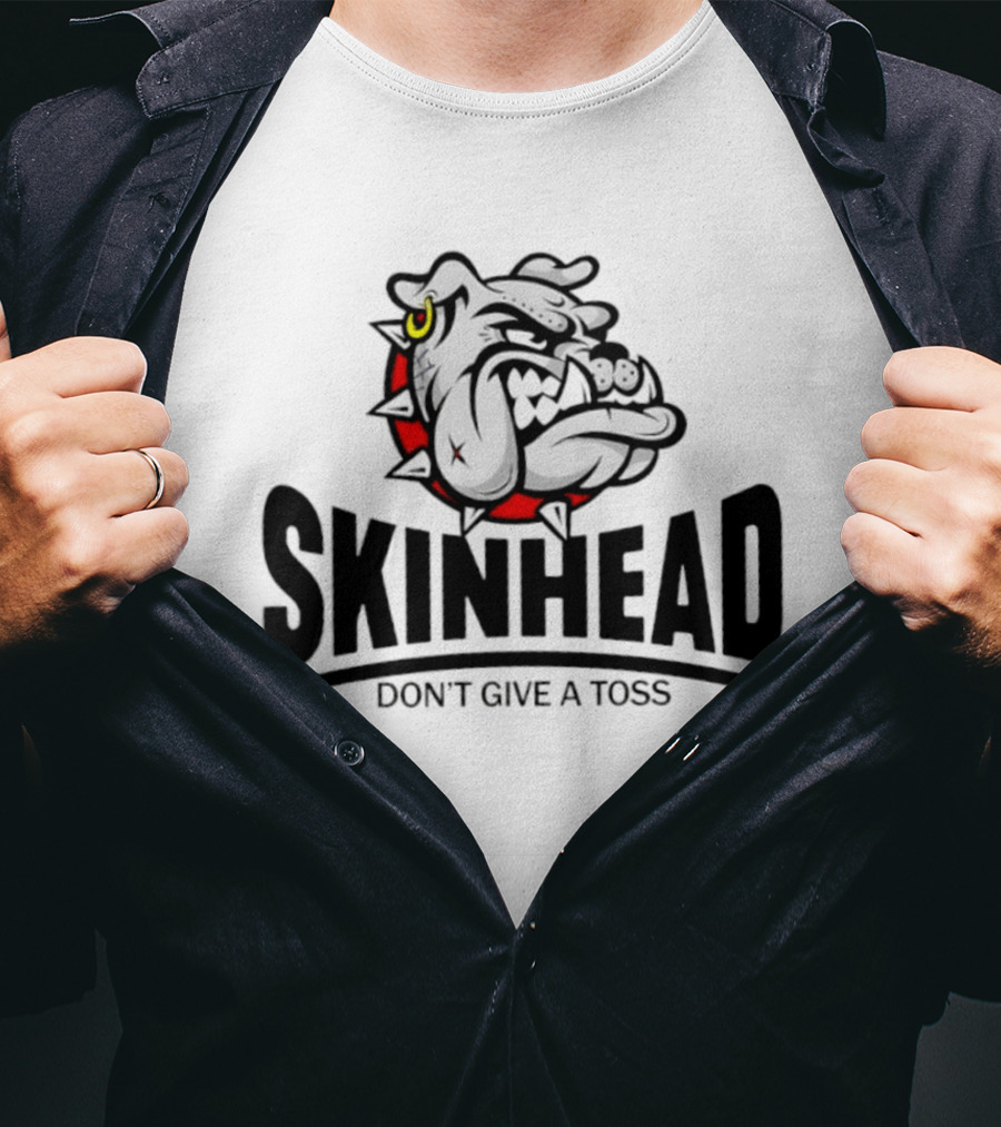 Skinhead Don't Give A Toss Bulldog Punk T-Shirt