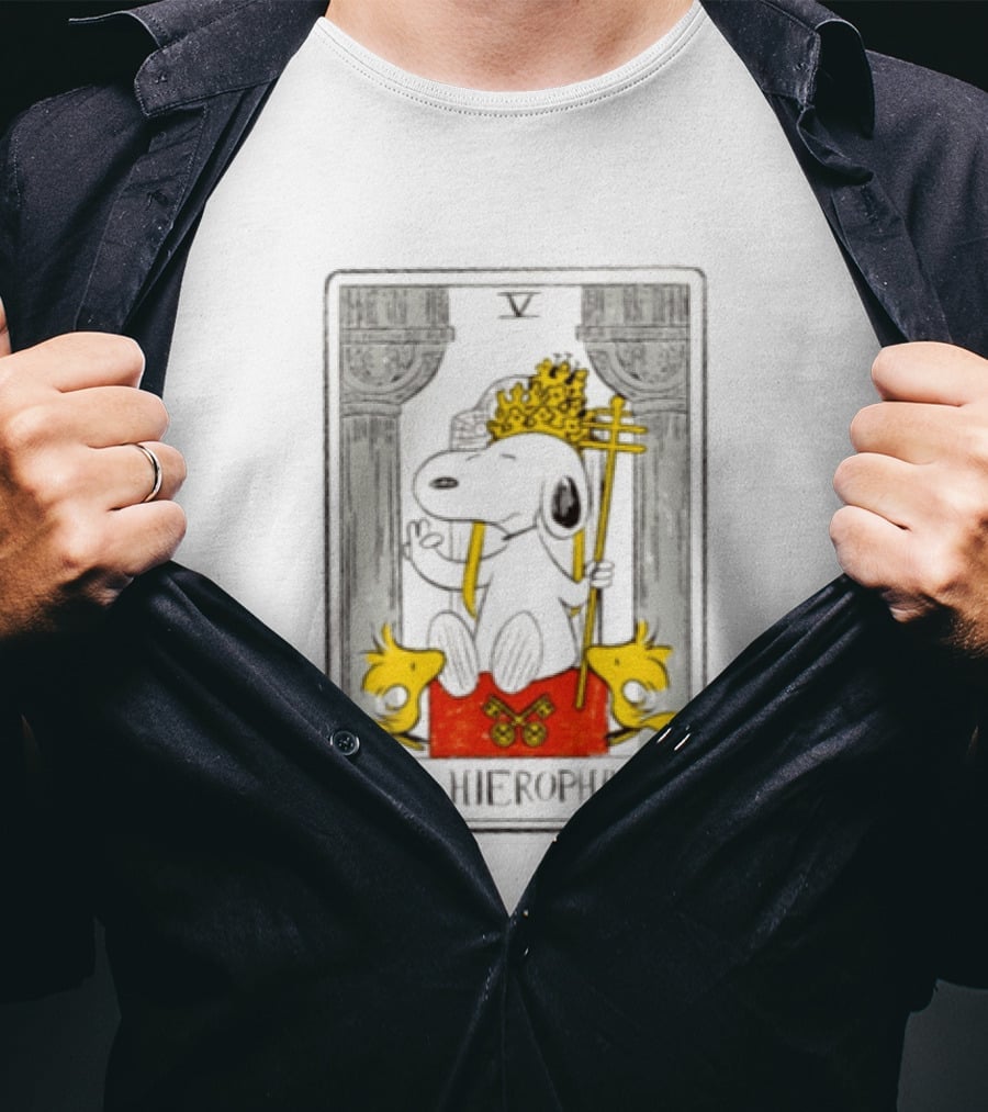 Snoopy Tarot Card The Hierophant Peanuts Charles Schulz T-Shirt