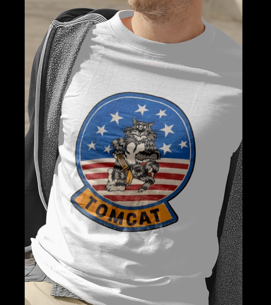 Tomcat 1987 JRS Enterprises Stars And Stripes Cat T-Shirt