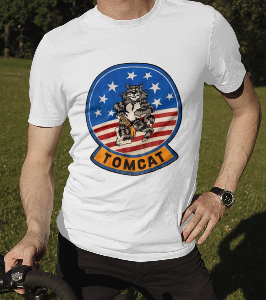 Tomcat 1987 JRS Enterprises Stars And Stripes Cat T-Shirt