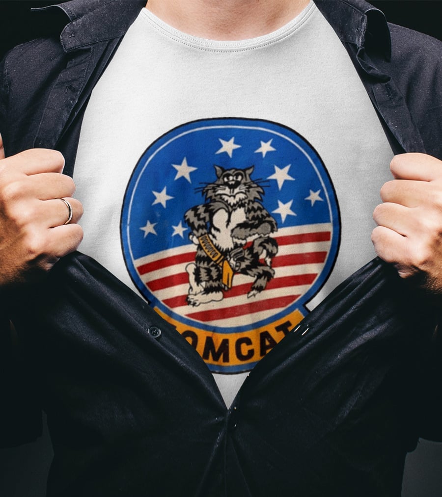 Tomcat 1987 JRS Enterprises Stars And Stripes Cat T-Shirt