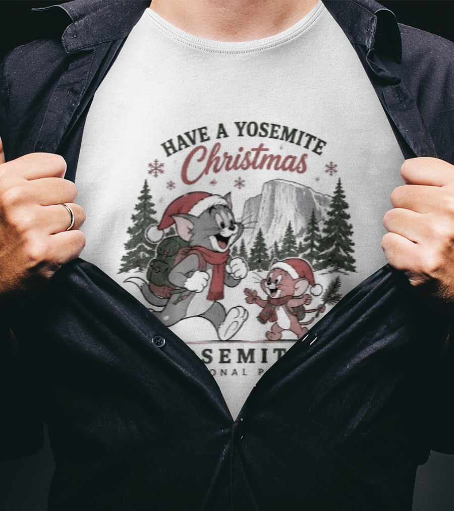 Have A Yosemite Christmas Tom And Jerry Yosemite National Park T-Shirt