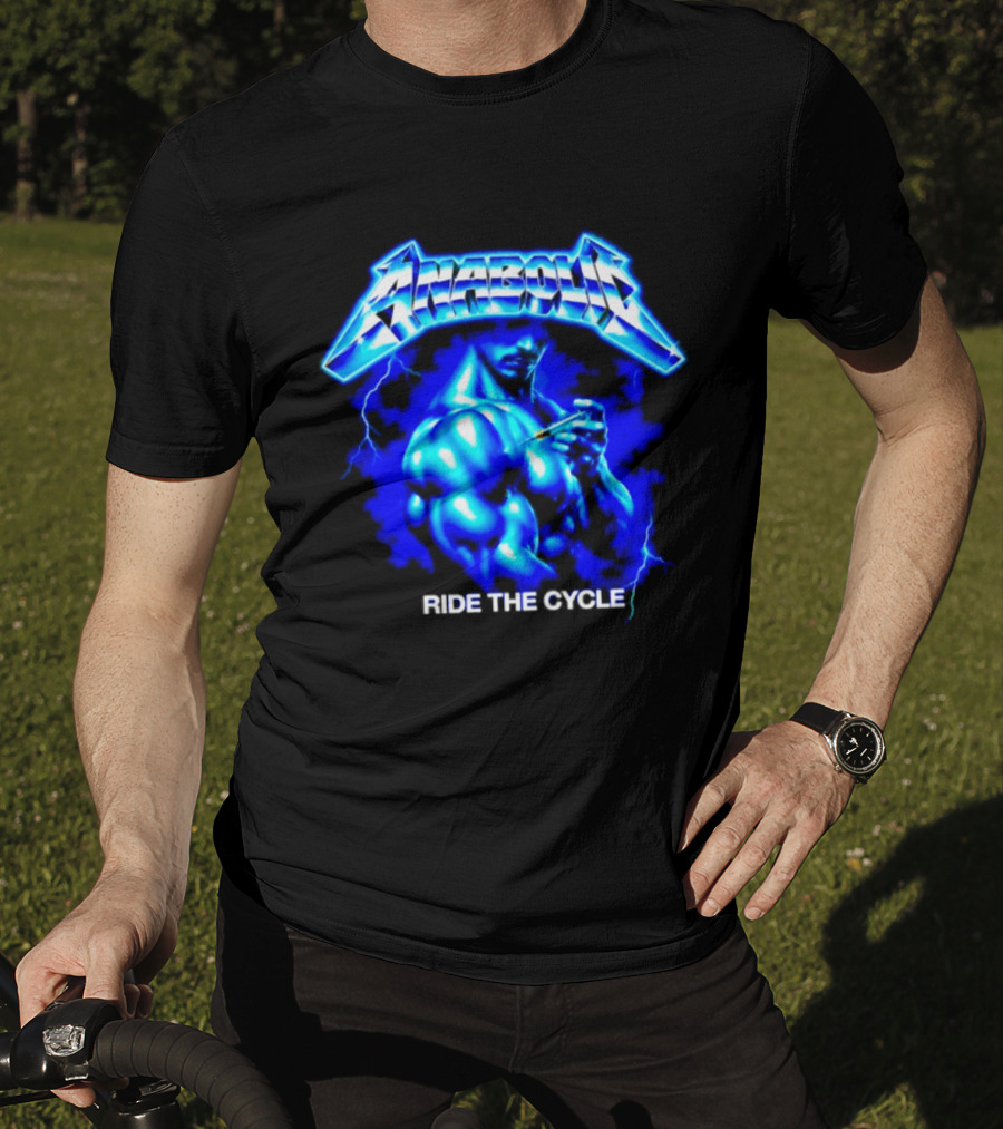 Anabolic Ride The Cycle Bodybuilding Gym Power Muscle Lightning Bodybuilder T-Shirt