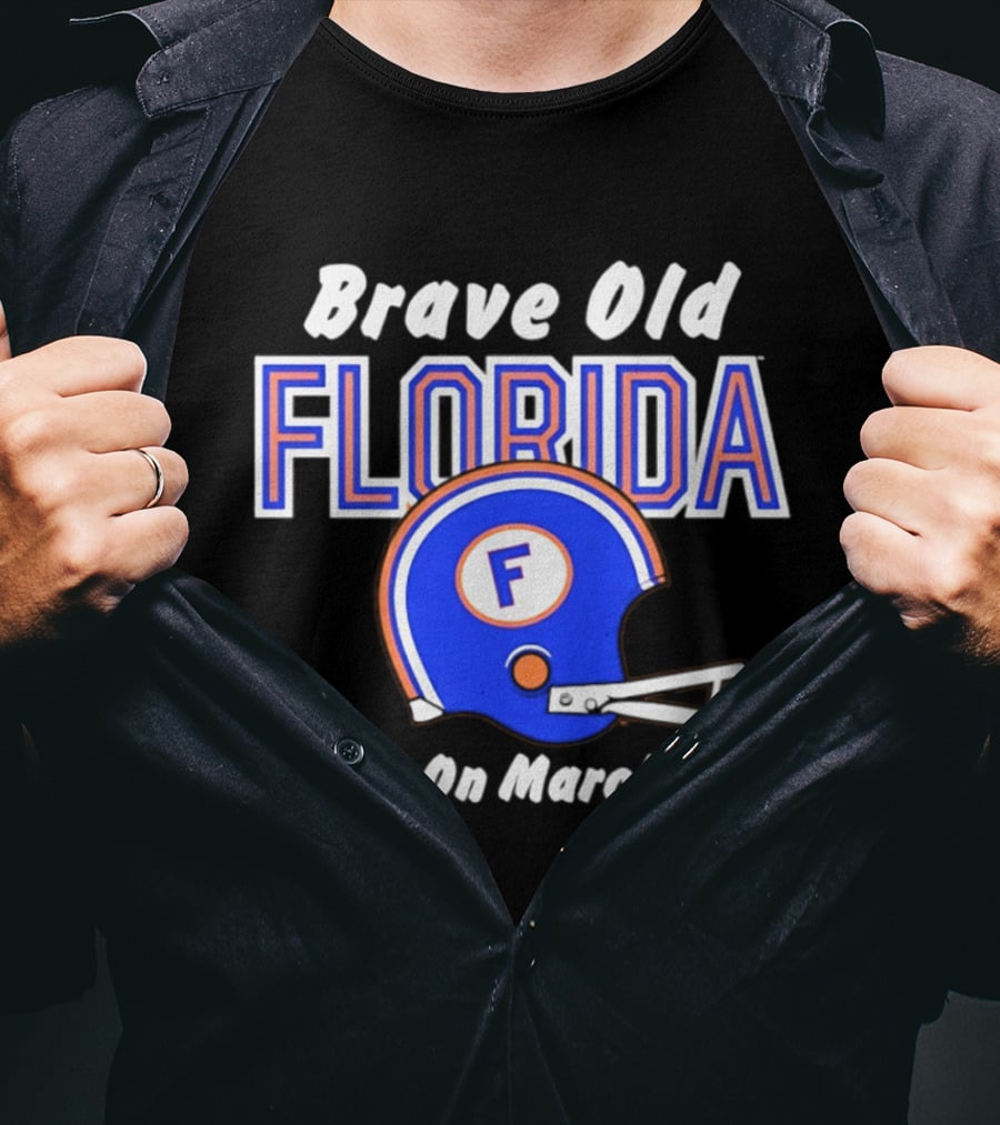 Brave Old Florida Football Helmet Keep On Marching T-Shirt