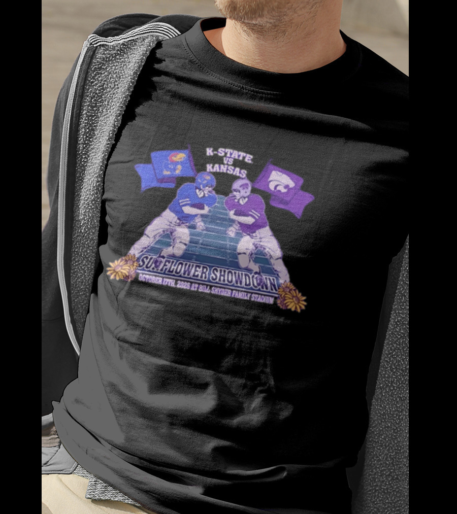 K State Vs Kansas Sunflower Showdown October 17th 2026 Bill Snyder Family Stadium T-Shirt