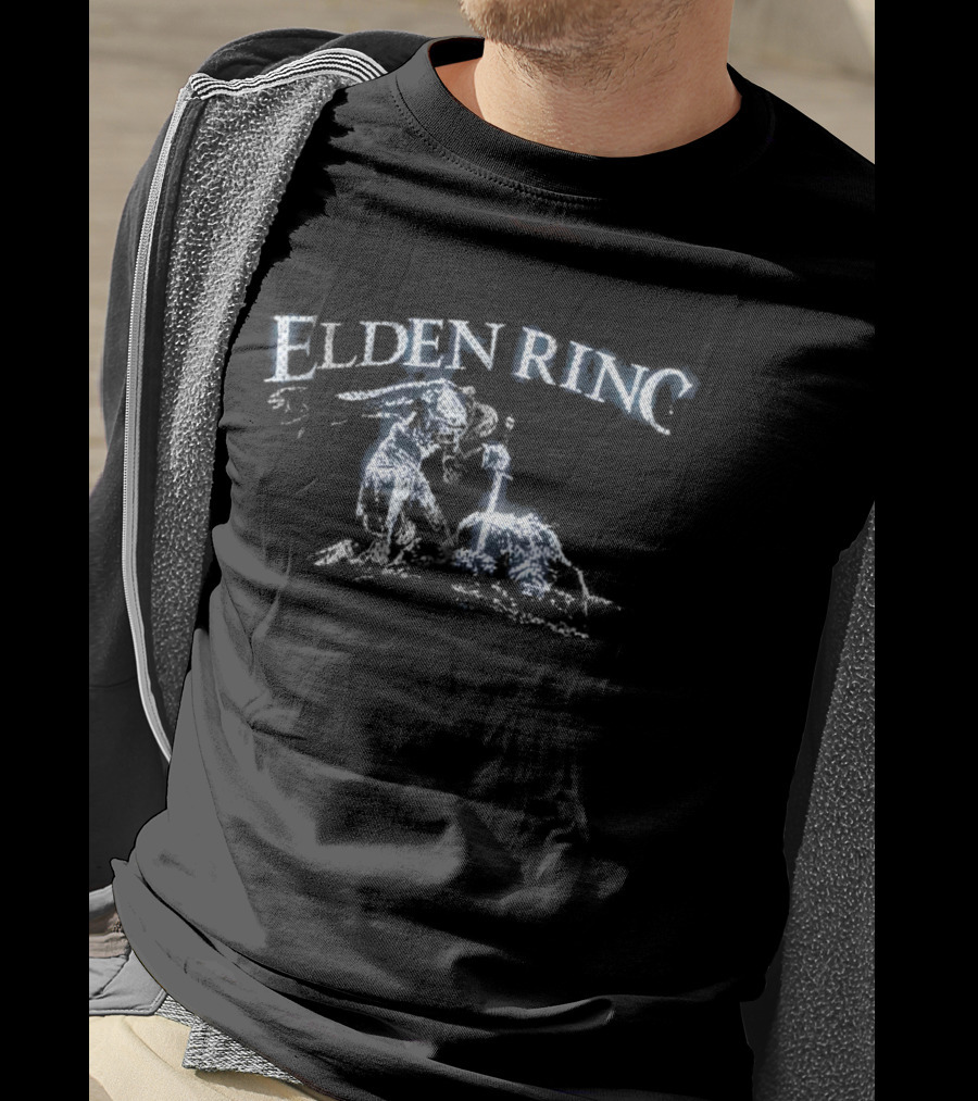 Dark Souls Welcome Skateboards Elden Ring Tarnished Knight Battle T-Shirt