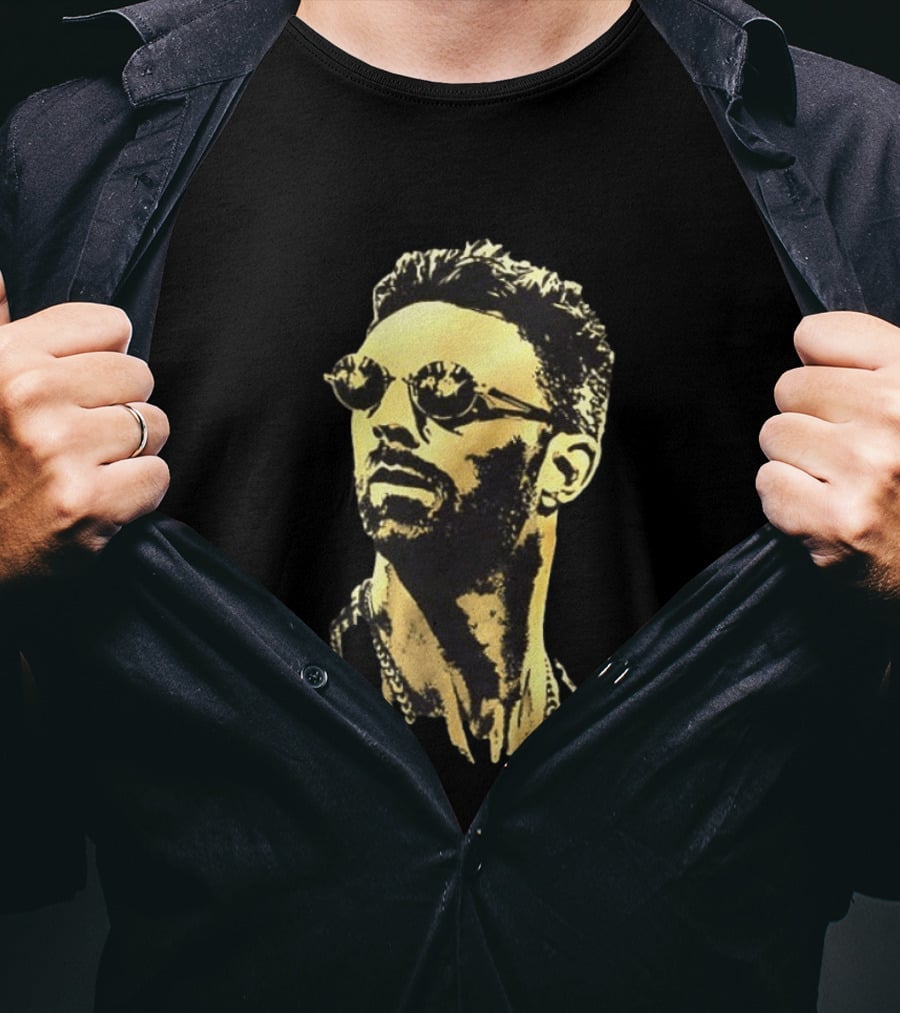 LA Knight Sunglasses Portrait Double Sided T-Shirt