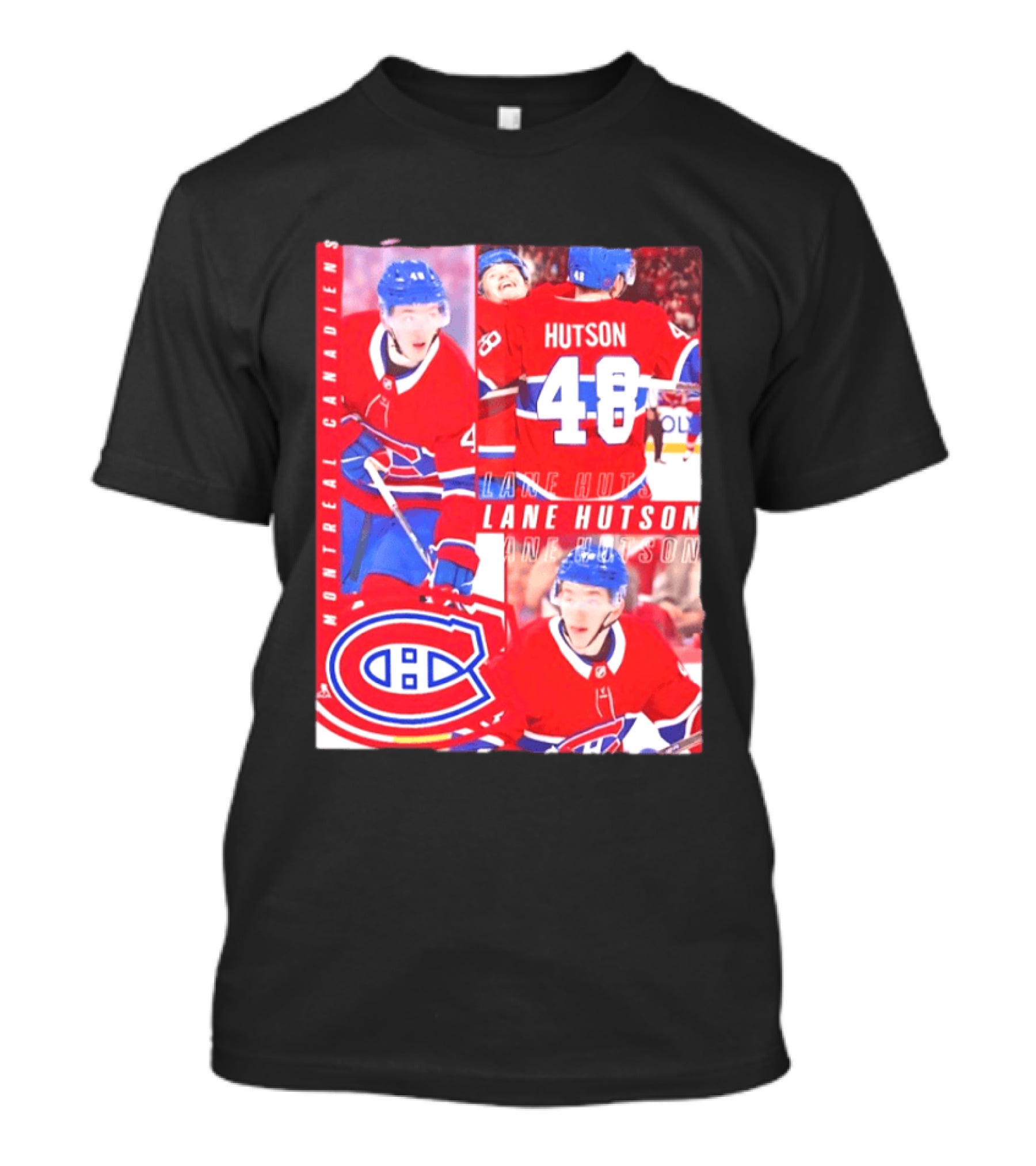 Montreal Canadiens Lane Hutson 48 All For One Moment T-Shirt