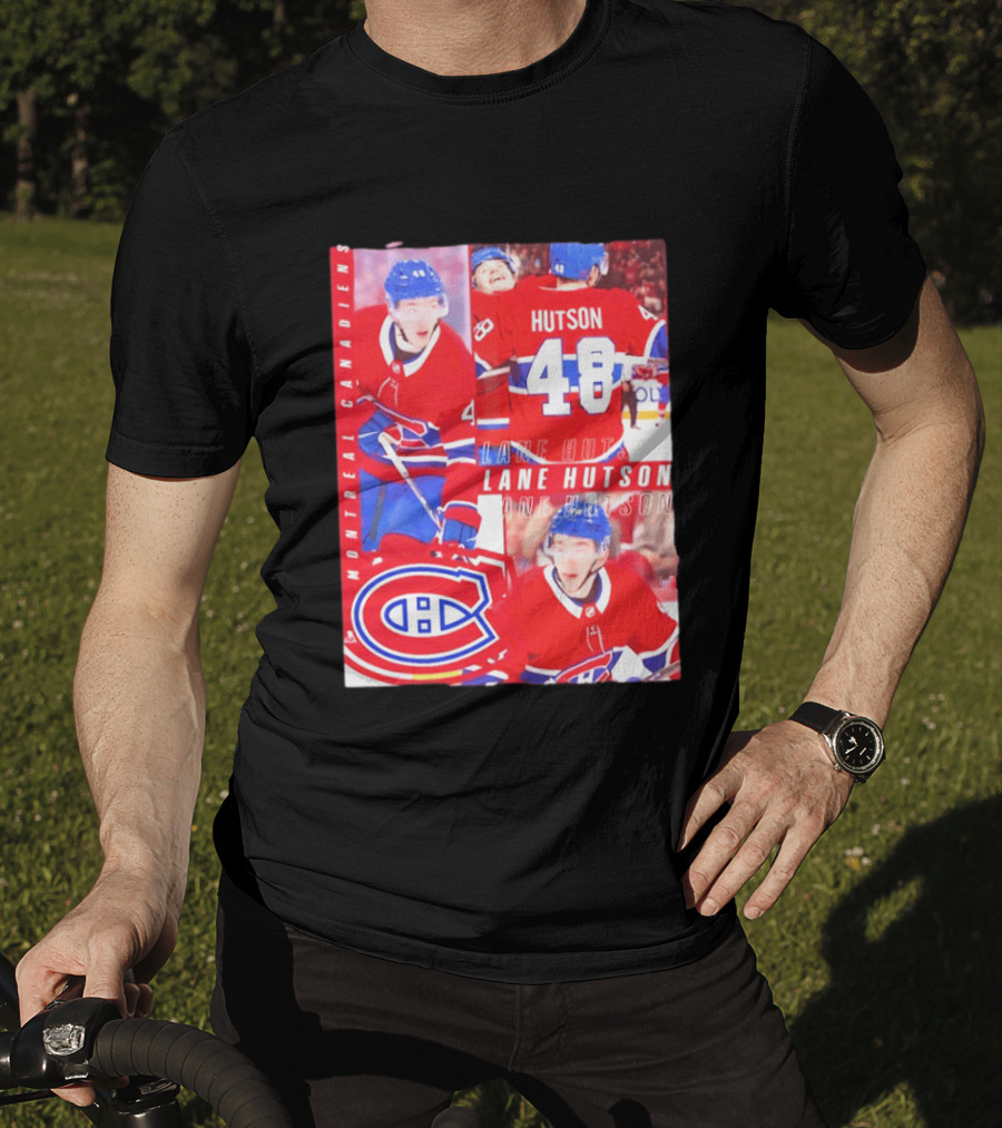 Montreal Canadiens Lane Hutson 48 All For One Moment T-Shirt