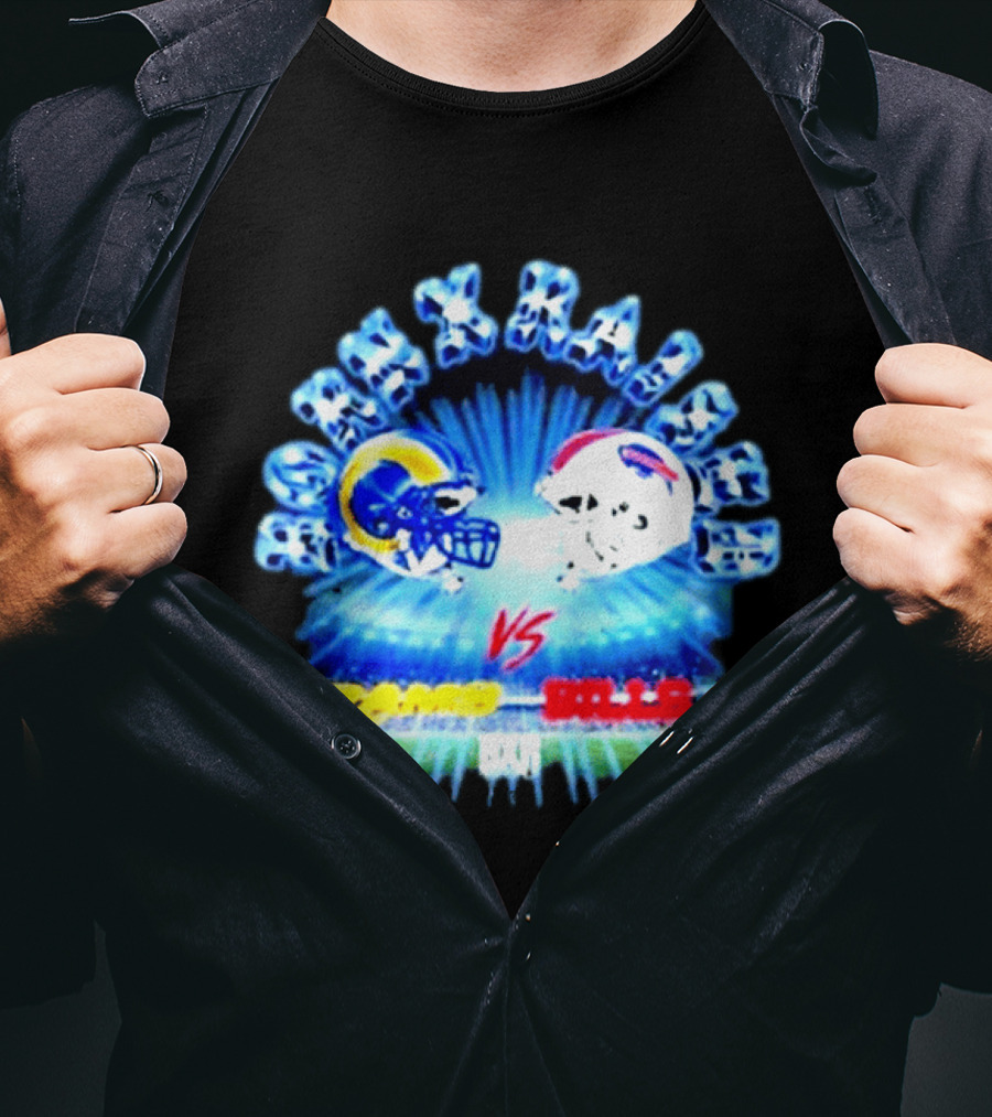 Max Krause Los Angeles Rams Vs Buffalo Bills October 12 2026 Sofi Stadium T-Shirt