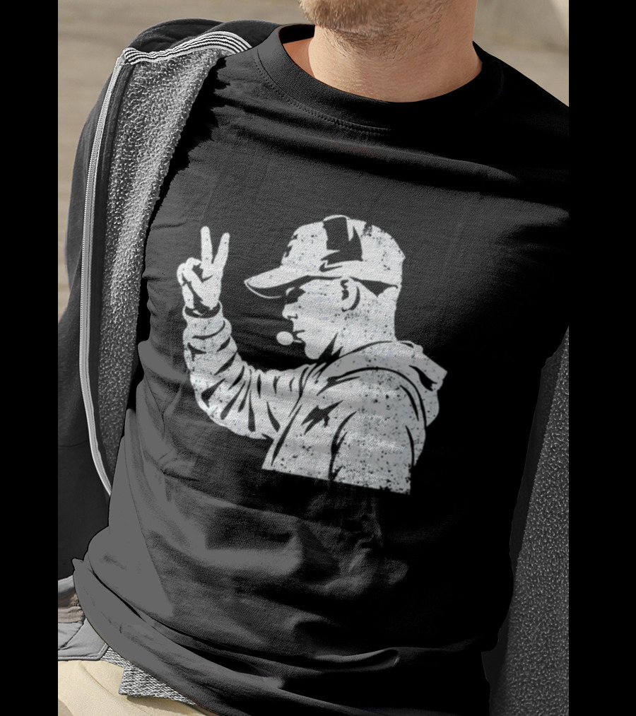 Matt Rhule Peace Gesture Nebraska Cornhuskers Coach T-Shirt