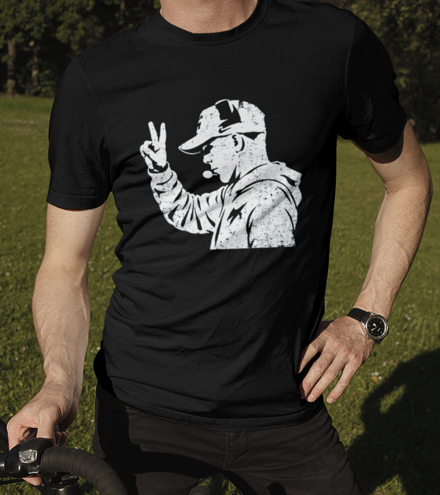 Matt Rhule Peace Gesture Nebraska Cornhuskers Coach T-Shirt