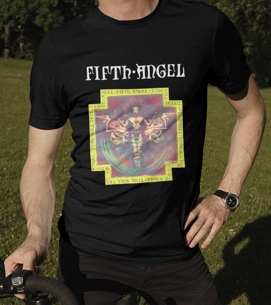 Fifth Angel Time Will Tell Album Art Music Band T-Shirt