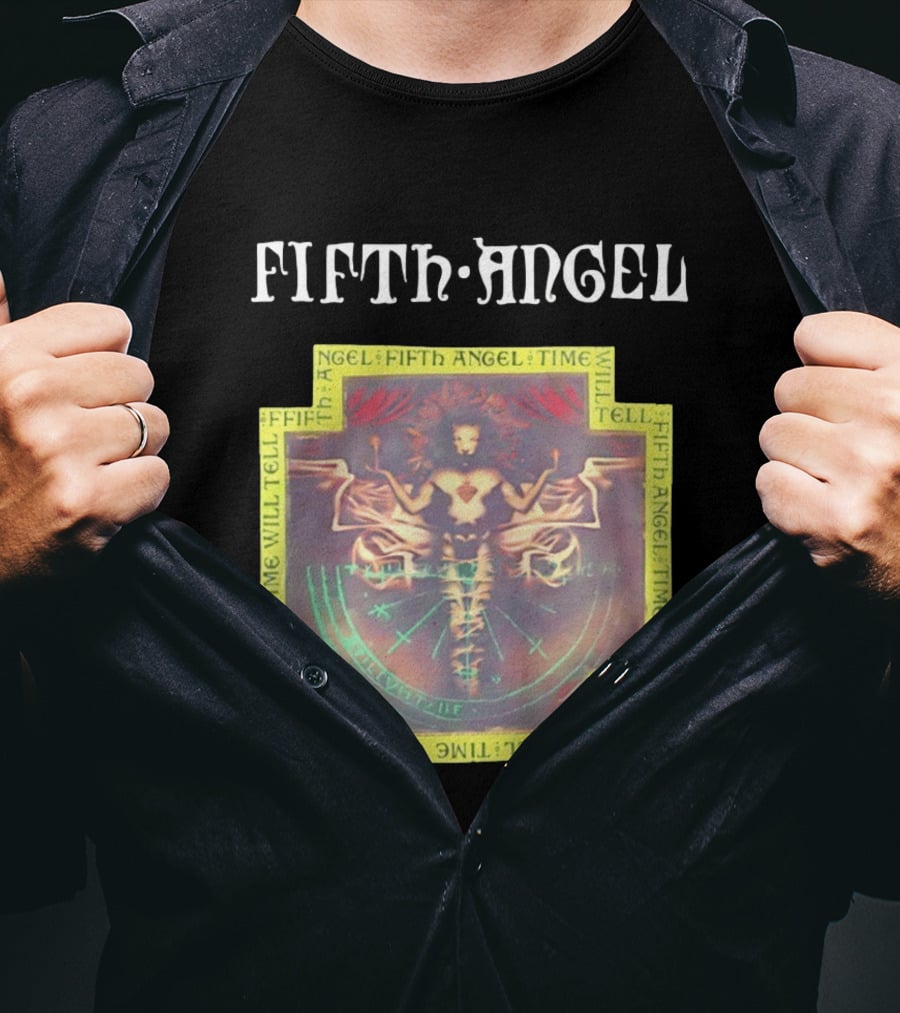 Fifth Angel Time Will Tell Album Art Music Band T-Shirt