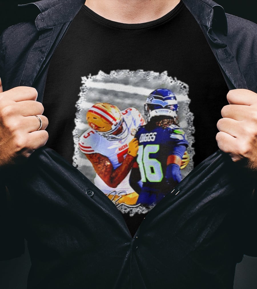 Mike Evans San Francisco 49ers Vs Trevon Diggs Seattle Seahawks Viral Moment Memorable NFL Encounter T-Shirt