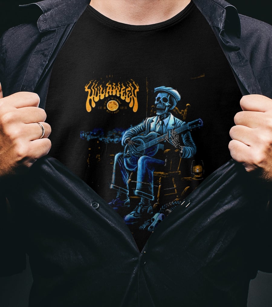 Hulaween 2026 The Ghosts Of The Swamp Live Oak Florida October 22 25 Skeleton Guitarist T-Shirt