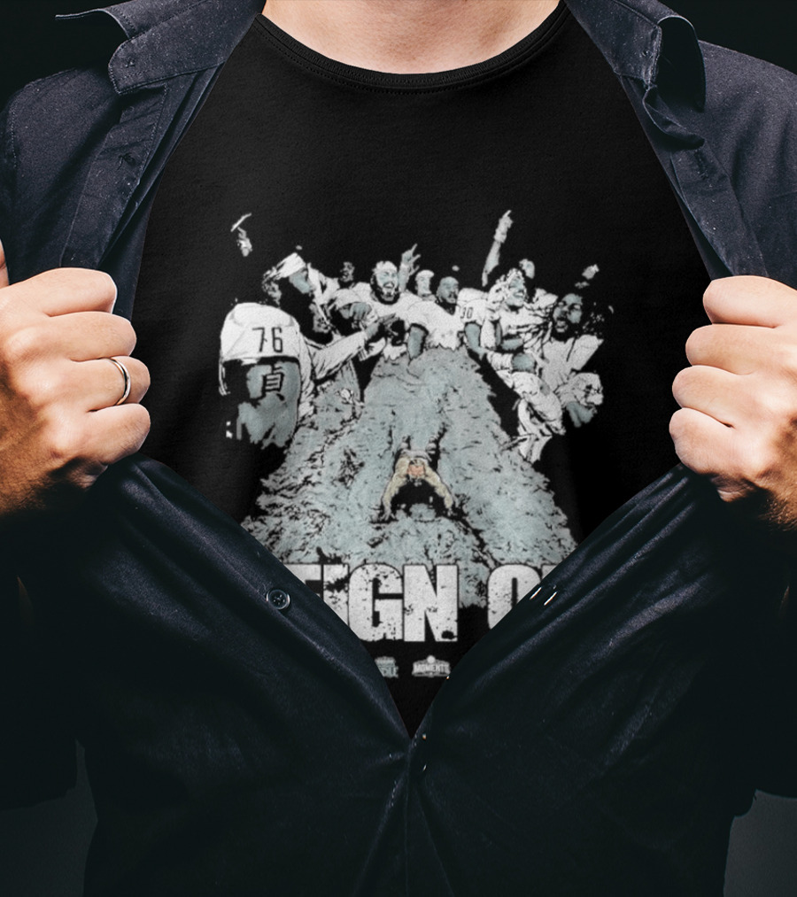 Old Dominion Football Reign On Splash Helmet 2023 T-Shirt