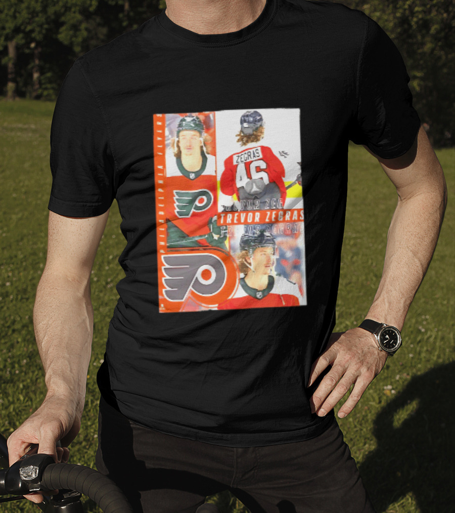 Philadelphia Flyers Trevor Zegras 46 Hockey Moment T-Shirt